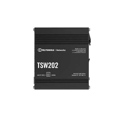 Teltonika TSW202 Vezérelt L2 Gigabit Ethernet (10/100/1000) Ethernet-áramellátás (PoE) támogatása Alumínium, Kék