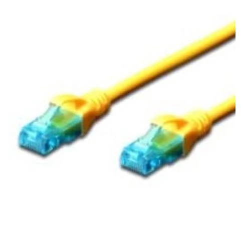 Digitus 0.25m Cat5e U-UTP hálózati kábel Sárga 0,25 M U/UTP (UTP)