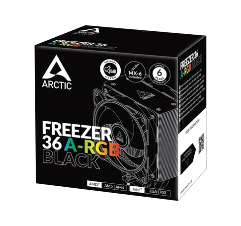 ARCTIC COOLING CPU hűtő Freezer 36 A-RGB, Fekete