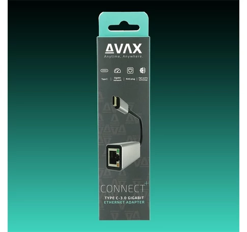 AVAX Átalakító adapter USB-C 3.0 - Ethernet Gigabit port