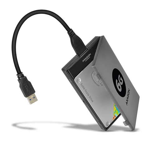AXAGON ADSA-1S6 külső ház 2,5", SATA, USB 3.0, fekete