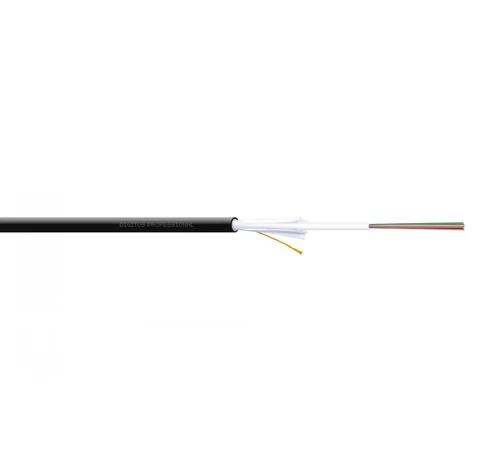 DIGITUS 12 szálas OM3 50/125 univerzális optikai kábel, Dca, LSOH, 1500N, fekete, A/I-DQ(ZN)BH