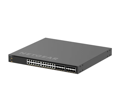 NETGEAR M4350-24X8F8V Vezérelt L3 10G Ethernet (100/1000/10000) Ethernet-áramellátás (PoE) támogatása 1U Fekete
