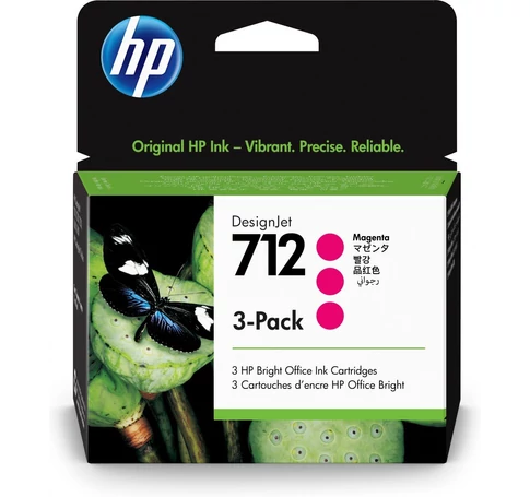 HP 712 3-pack 29-ml Magenta DesignJet Ink Cartridge