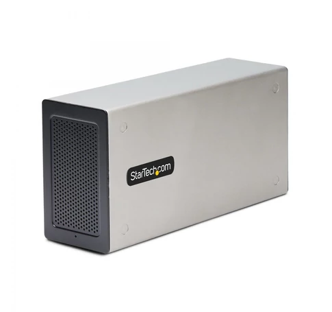 StarTech.com 2TBT3-PCIE-ENCLOSURE dokkoló állomás és port replikátor Vezetékes Thunderbolt 3 Ezüst