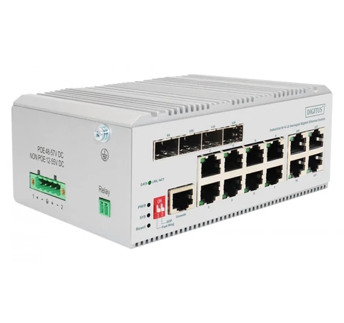 Digitus DN-651145 hálózati kapcsoló Vezérelt L2 Gigabit Ethernet (10/100/1000) Szürke