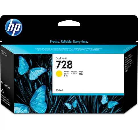 HP 728 130-ml Yellow DesignJet Ink Cartridge