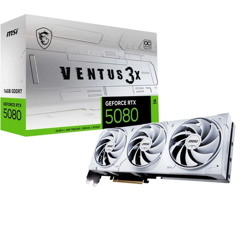 MSI GeForce RTX 5080 Ventus 3X OC White 16GB GDDR7 DLSS4