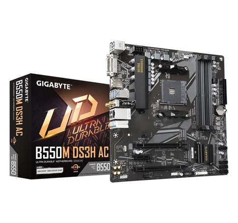GIGABYTE B550M DS3H AC alaplap AMD B550 AM4 foglalat Micro ATX