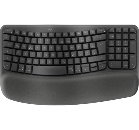 Logitech 920-012283 billentyűzet Irodai RF vezeték nélküli + Bluetooth QWERTZ Német Grafit
