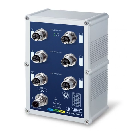 PLANET IGS-5227-6MT-X hálózati kapcsoló Vezérelt L2+ Nincs Kék, Ezüst
