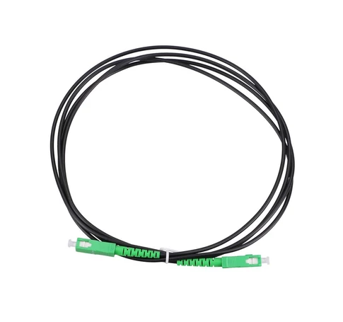 Extralink SC/APC-SC/APC Fekete | Patchcord | Egymódú, Simplex, 3mm, 2m