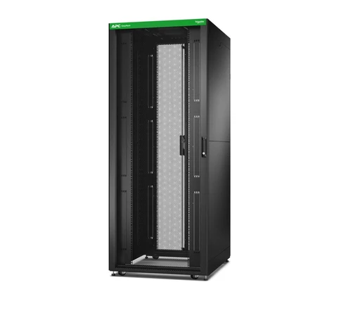 Easy Rack 800mm/42U/800mm tetővel, oldalsó panellel, kerekekkel, lábakkal és 4 konzollal, alj nélkül, fekete