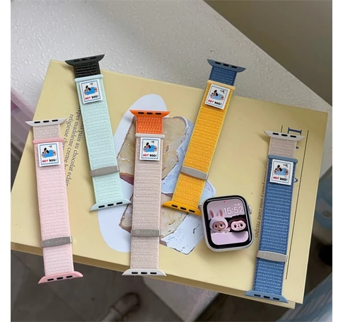 BLACKBIRD Szíj Iwatch készülékhez HOT DOG Világos barna Kék 38/40/41/S1042 mm