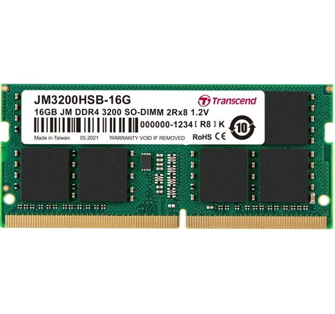 Transcend JetRam JM3200HSB-16G memóriamodul 16 GB DDR4 260-pin SO-DIMM