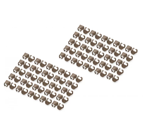 Színes klipsz RJ45 csatlakozóhoz, barna, 100 darabos csomag
