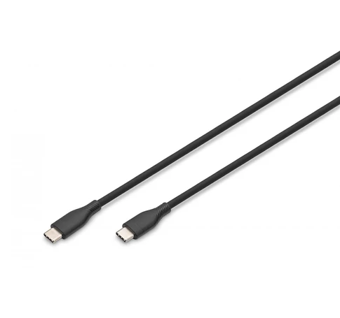 Szilikon USB-C - USB-C tápkábel, USB 2.0 60W, 1 m, fekete
