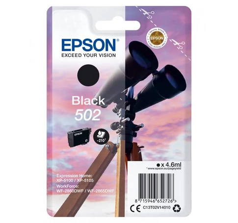 Epson 502 tintapatron 1 db Eredeti Standard teljesítmény Fekete