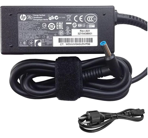 HP 45W Smart AC Adapter áramátalakító és inverter Beltéri Fekete