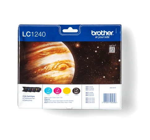 Brother LC1240VALBP tintapatron 4 db Eredeti Fekete, Cián, Magenta, Sárga
