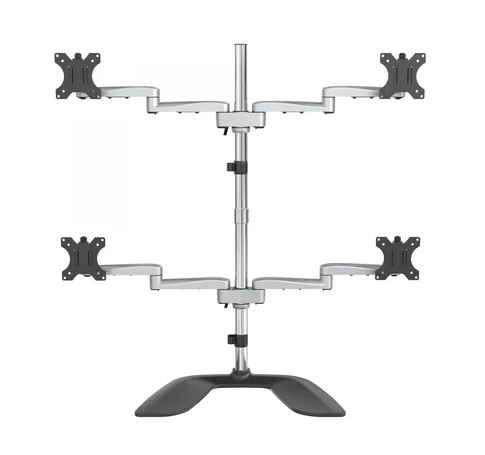 StarTech.com ARMQUADSS asztali TV konzol 81,3 cm (32") Fekete, Ezüst