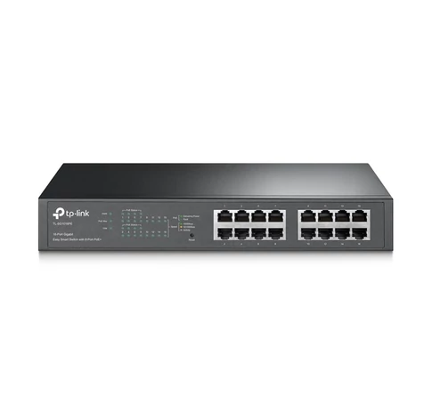 TP-Link TL-SG1016PE hálózati kapcsoló Vezérelt L2 Gigabit Ethernet (10/100/1000) Ethernet-áramellátás (PoE) támogatása Fekete