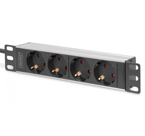 Digitus DN-95418 áramelosztó egység (PDU) 4 AC kimenet(ek) 0U/1U Fekete