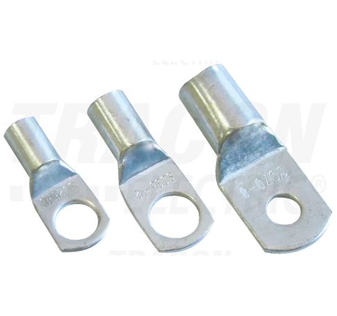 Szigeteletlen szemes csősaru, ónozott elektrolitréz  10mm2, M8, (d1=4.5mm, d2=8,4mm)