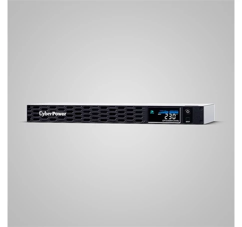 CYBERPOWER UPS, 6xC13,1xUSB 700VA 420W Aktív PFC,tiszta színuszos szünetmentes,LINE-INTERAKTÍV, AVR,színes LCD, 1U rack