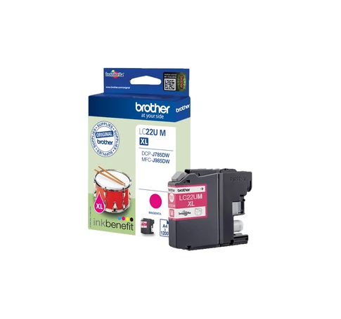 Brother LC22UM tintapatron 1 db Eredeti Nagy (XL) kapacitású Magenta