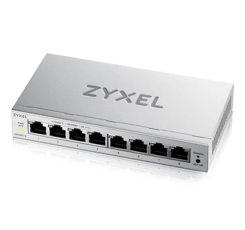 Zyxel GS1200-8V3 Vezérelt L2 Gigabit Ethernet (10/100/1000) Asztali Szürke