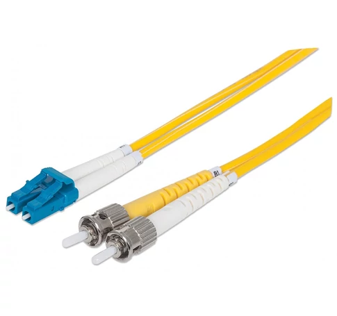 Intellinet 516976 száloptikás kábel 5 M LC ST OS2 Sárga