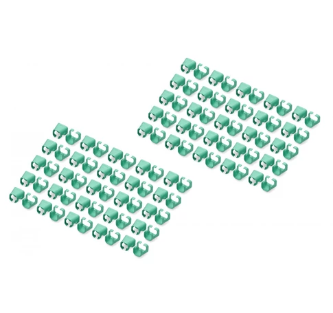Zöld színű RJ45 dugaszhoz való színes klipsz, 100 db/csomag.