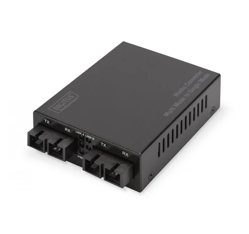 Digitus DN-82124 hálózati média konverter 1000 Mbit/s 1310 nm Single-mode, Multi-mode Fekete