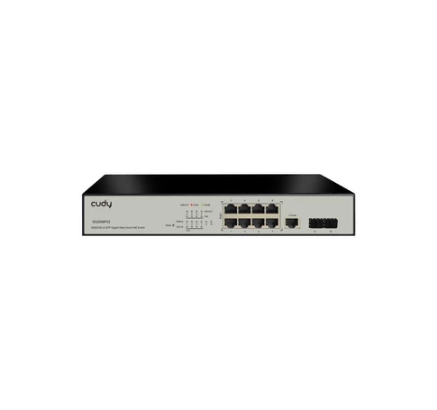Cudy GS2008PS2 hálózati kapcsoló Vezérelt L2 Gigabit Ethernet (10/100/1000) Ethernet-áramellátás (PoE) támogatása Fekete