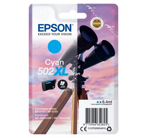 Epson 502XL tintapatron 1 dB Eredeti Nagy (XL) kapacitású Cián