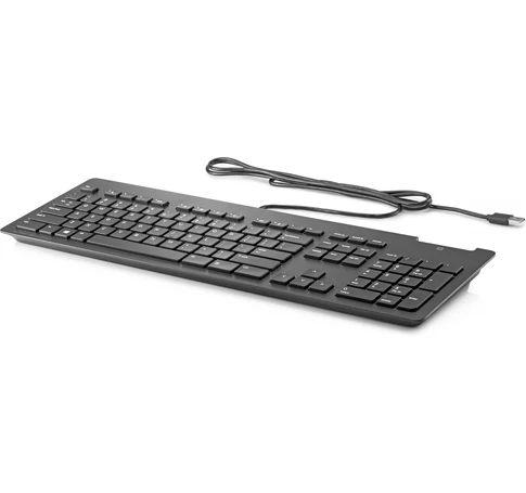 HP vezetékes billentyűzet USB Üzleti Slim Smartcard fekete QWERTY (Z9H48AA#ABB)