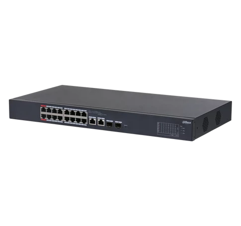 Dahua CS4218-16ET-135 18-portos felhőalapú asztali switch menedzselhető 16-portos PoE-vel