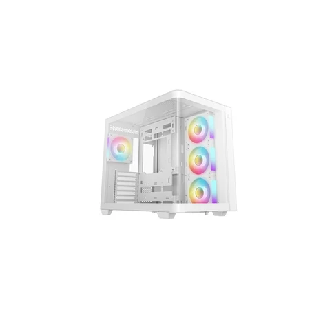 DEEPCOOL Ház ATX CG530U 4F WH, Tápegység nélkül, fehér, Üvegfalú