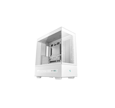 DEEPCOOL Ház ATX CH690 DIGITAL WH, Tápegység nélkül, Fehér, Üvegfalú