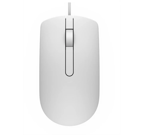 DELL Vezetékes egér, MS116 Optical Mouse - White