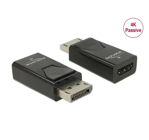 DELOCK Átalakító DisplayPort 1.2 male > HDMI female 4K passzív fekete