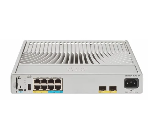 Cisco Catalyst C9200CX-8UXG-2X-E hálózati kapcsoló Vezérelt L2/L3 Ethernet-áramellátás (PoE) támogatása Szürke