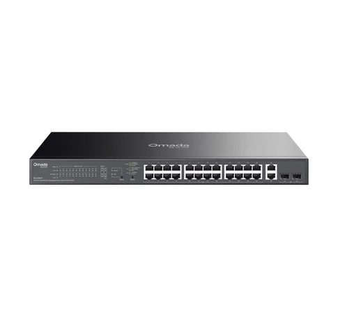 TP-Link ES228GP hálózati kapcsoló Vezérelt L2 Gigabit Ethernet (10/100/1000) Ethernet-áramellátás (PoE) támogatása Fekete
