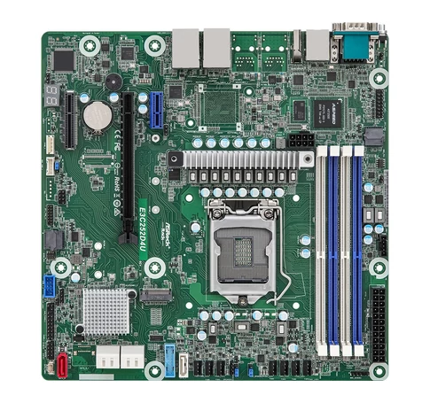 ASRock E3C252D4U, 1xSKT LGA1200, Intel E-2300, C252, 4xDIMM, SATA, 1xM.2, 2x1GbE, IPMI