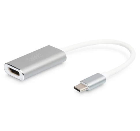 Digitus DA-70836 video átalakító kábel 0,2 M USB C-típus HDMI Ezüst