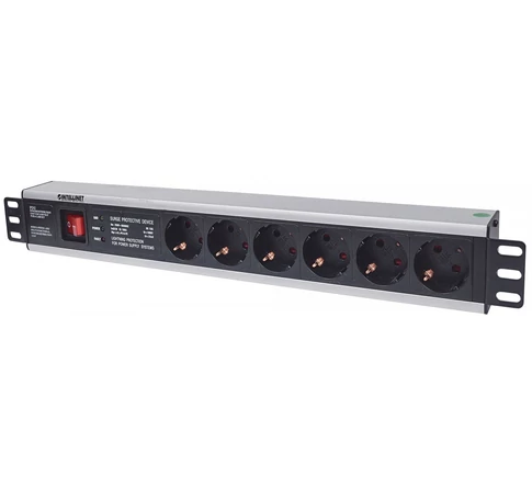 Intellinet 713962 áramelosztó egység (PDU) 6 AC kimenet(ek) 1.5U Fekete