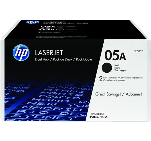 HP 05A 2-pack Black Original LaserJet Toner Cartridges