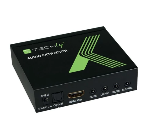 Techly IDATA HDMI-EA74K Audio Kivonó SPDIF 5.1CH, analóg 3.5mm 7.1CH HDMI 4K30Hz
