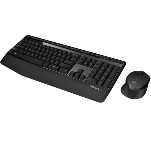 Logitech 920-006483 billentyűzet Egér mellékelve Univerzális Vezeték nélküli RF Angol Fekete